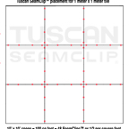 Tuscan SeamClip™ placement for 1 meter x 1 meter tile