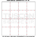 Tuscan SeamClip™ placement for 30'' X 30'' tile