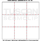 Tuscan SeamClip™ placement for 40'' X 40'' tile